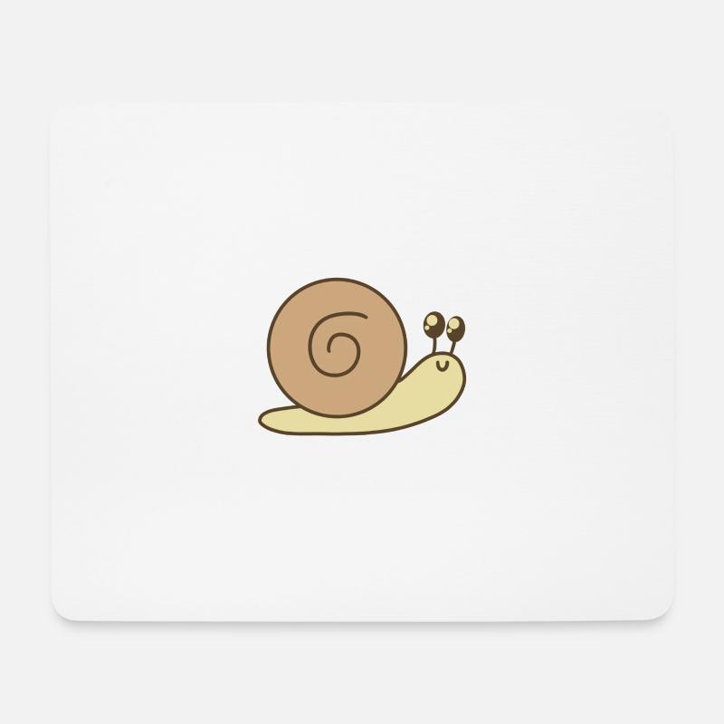 Schnecke - Mousepad (Querformat) - Weiß
