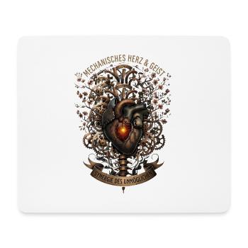 Herz Anatomie- Mechanisches Herz Steampunk - Mousepad (Querformat) - Weiß - Vorne