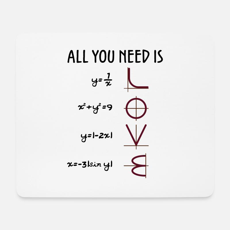 All you need is Love (Equations) gift - Mouse Pad (horizontal) - white