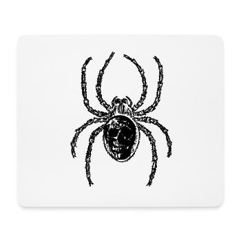 Totenkopf auf Spinne - Mousepad (Querformat) - Weiß - Vorne