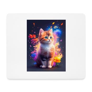 Süßes Kätzchen - Mousepad (Querformat) - Weiß - Vorne