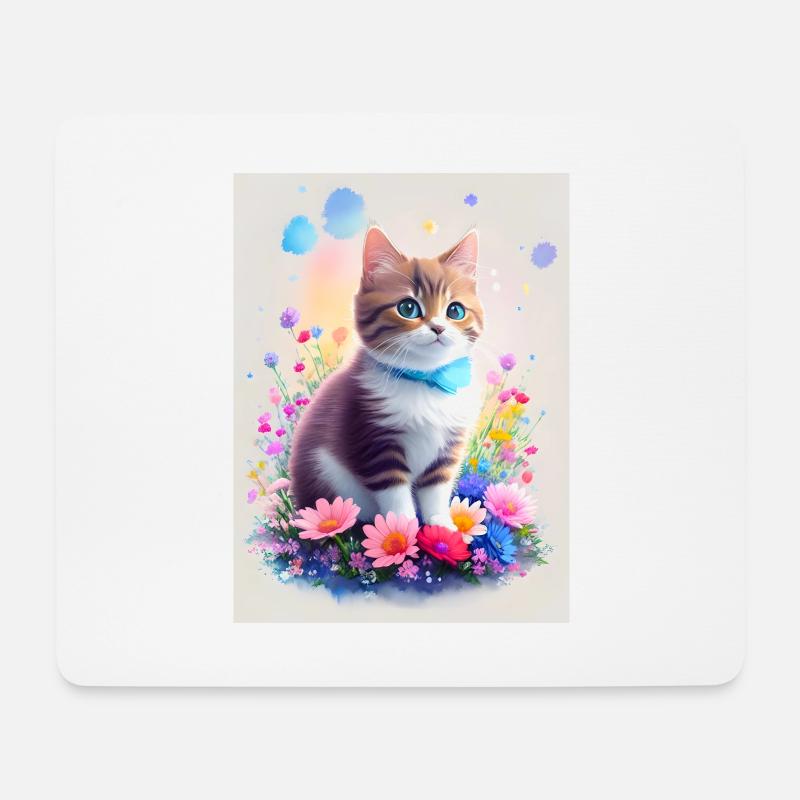Süßes Kätzchen - Mousepad (Querformat) - Weiß