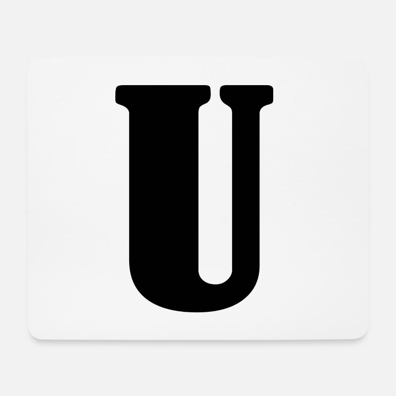 U - Mousepad (Querformat) - Weiß