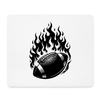 Vintage American Football in Flammen und Feuer - Mousepad (Querformat) - Weiß - Vorne