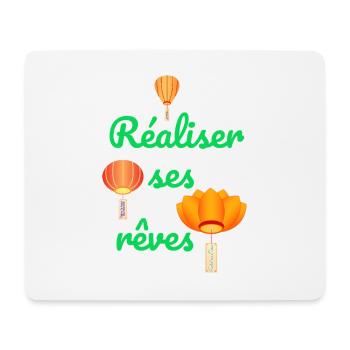 Réaliser ses rêves - Tapis de souris (format paysage) - blanc - Devant