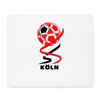 Fußball - Köln - Mousepad (Querformat) - Weiß - Vorne