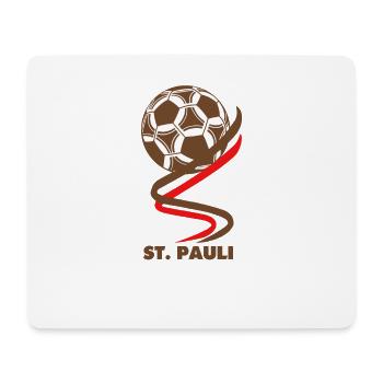 Fußball - St. Pauli - Mousepad (Querformat) - Weiß - Vorne