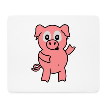 pig - Mousepad (Querformat) - Weiß - Vorne