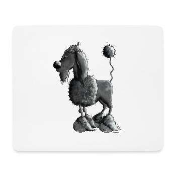 Dufter Pudel - Hund - Mousepad (Querformat) - Weiß - Vorne