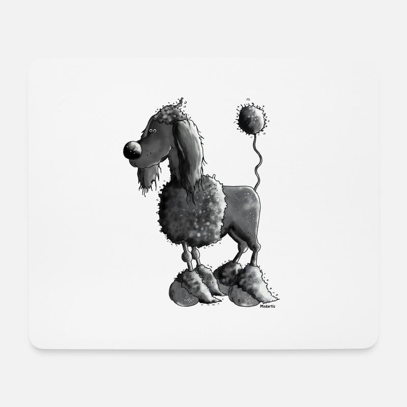 Dufter Pudel - Hund - Mousepad (Querformat) - Weiß
