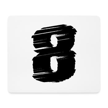 8 Maillot numéro - Tapis de souris (format paysage) - blanc - Devant