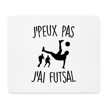 J'peux pas j'ai futsal - Tapis de souris (format paysage) - blanc - Devant