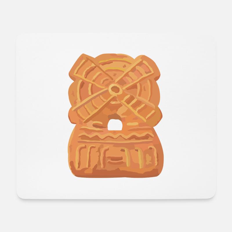 Spekulatius-Mühle - Mousepad (Querformat) - Weiß