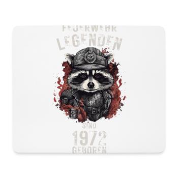 Feuerwehr Legenden sind 1972 geboren - Mousepad (Querformat) - Weiß - Vorne