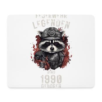 Feuerwehr Legenden sind 1990 geboren - Mousepad (Querformat) - Weiß - Vorne