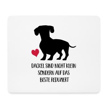 dackel sind nicht klein - Mousepad (Querformat) - Weiß - Vorne