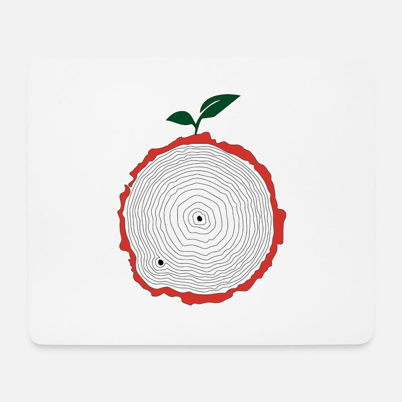 Apfelbaum - Mousepad (Querformat) - Weiß