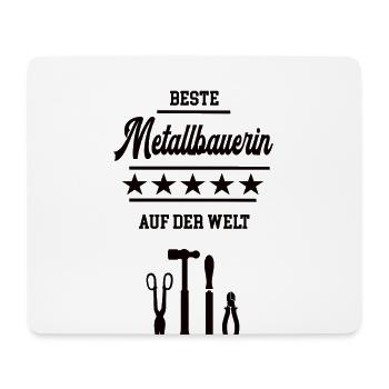 Beste Metallbauerin Metallbau Metallerin Schlosser - Mousepad (Querformat) - Weiß - Vorne