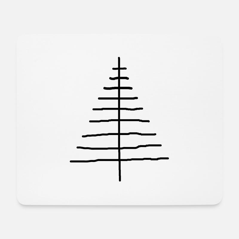 Tannenbaum - Mousepad (Querformat) - Weiß