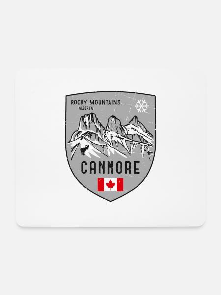 Canmore Three Sisters Kanada Wappen - Mousepad (Querformat) - Weiß