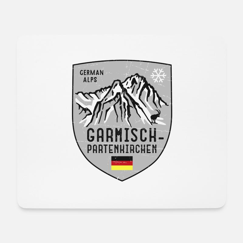 Garmisch Zugspitze Deutschland Wappen - Mousepad (Querformat) - Weiß