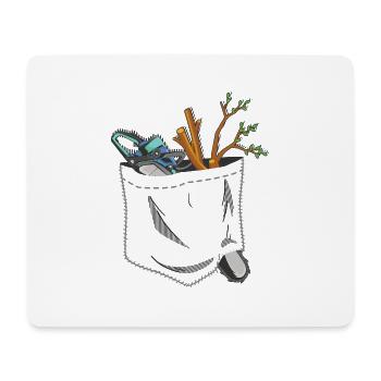 Chainsaw Wood Woodworker Men Women - Mouse Pad (horizontal) - white - Front