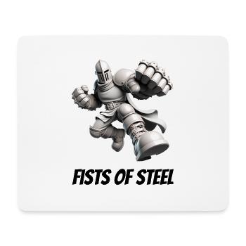 Fists of Steel - Mouse Pad (horizontal) - white - Front