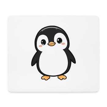 Mignon Adorable Pingouin - Conception de dessin animé charmant - Tapis de souris (format paysage) - blanc - Devant