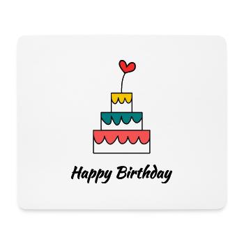 ALLES GUTE ZUM GEBURTSTAG. ALLES GUTE ZUM GEBURTSTAG. JAHRESTAG. - Mousepad (Querformat) - Weiß - Vorne