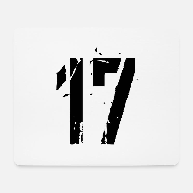 17 Number 17 years - Mouse Pad (horizontal) - white
