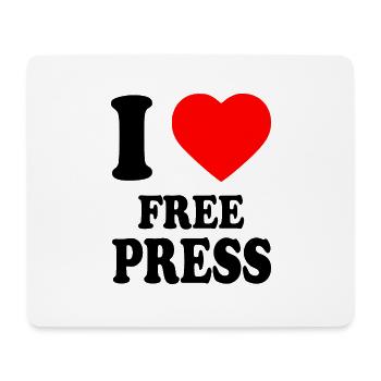 i love free press - Tapis de souris (format paysage) - blanc - Devant