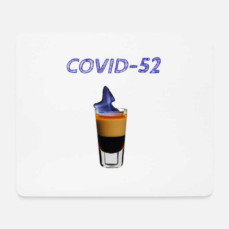 Covid52 - Mousepad (Querformat) - Weiß