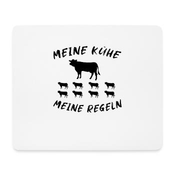 Meine Kühe Meine Regeln Landwirt Geschenk - Mousepad (Querformat) - Weiß - Vorne