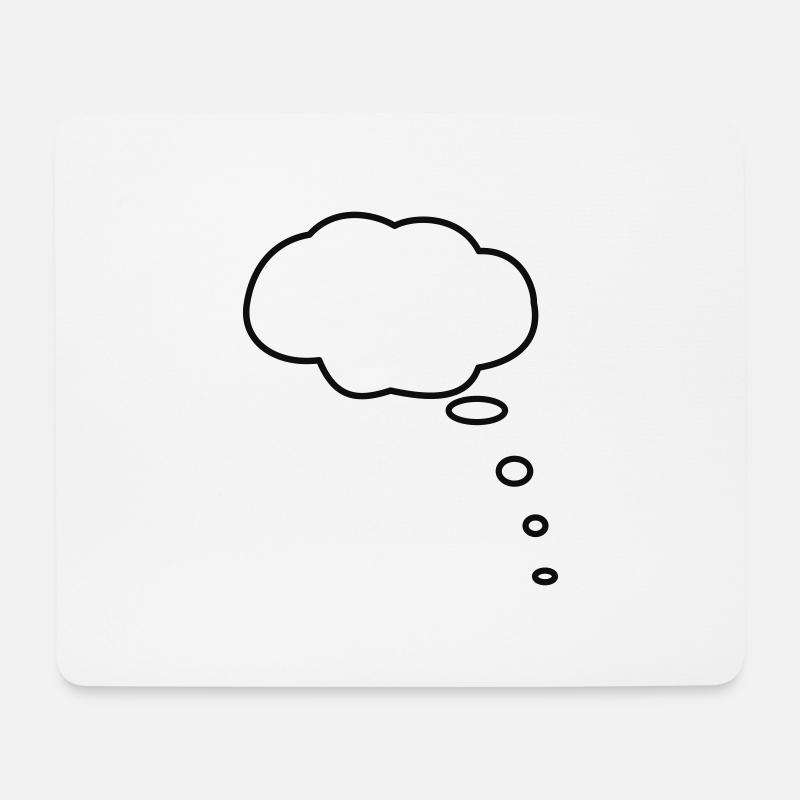 Denkblase_1farbig - Mousepad (Querformat) - Weiß