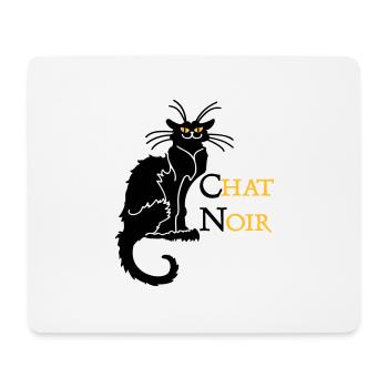 chat noir 'n (text, 2c) - Mousepad (Querformat) - Weiß - Vorne