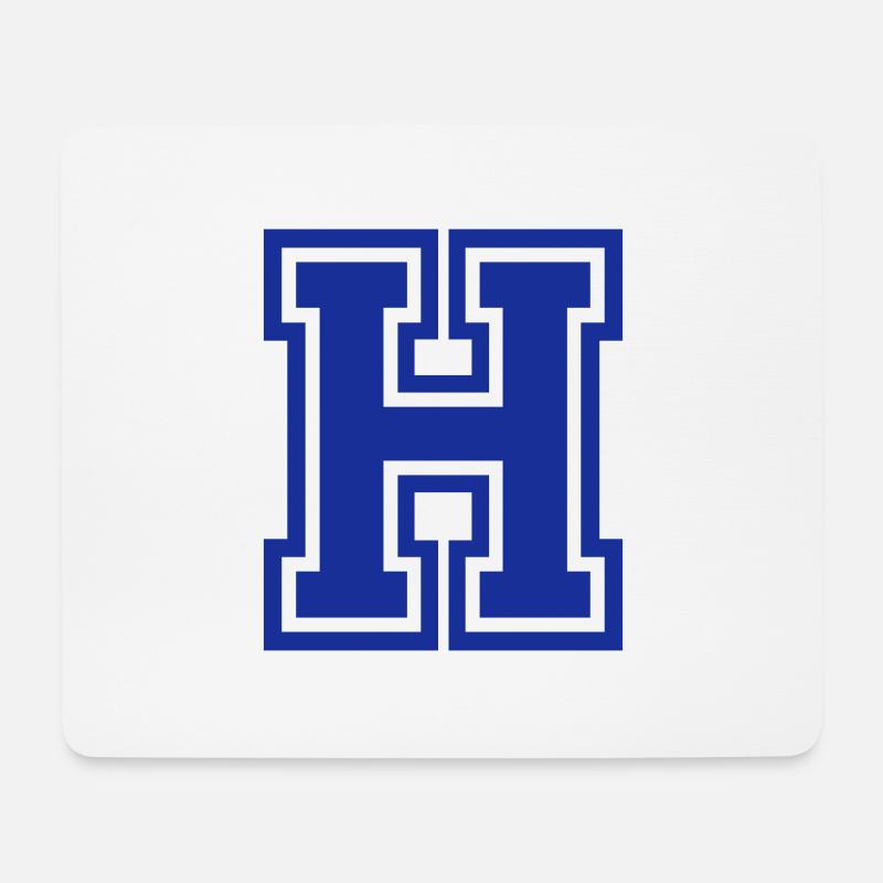 Buchstabe H - Mousepad (Querformat) - Weiß