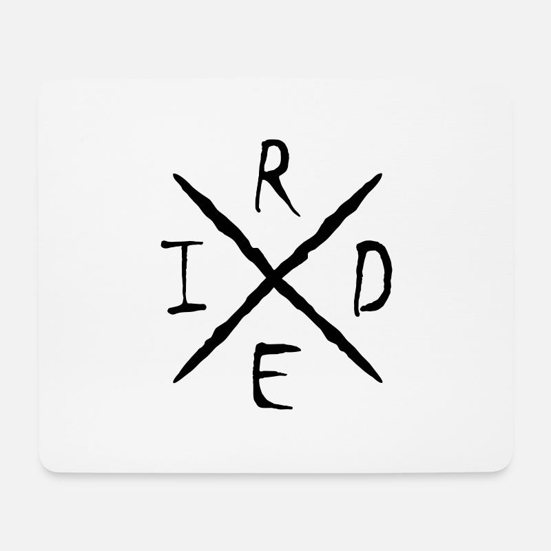 ride cross - Mousepad (Querformat) - Weiß