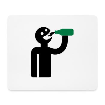 Säufer - Trinker - Mousepad (Querformat) - Weiß - Vorne