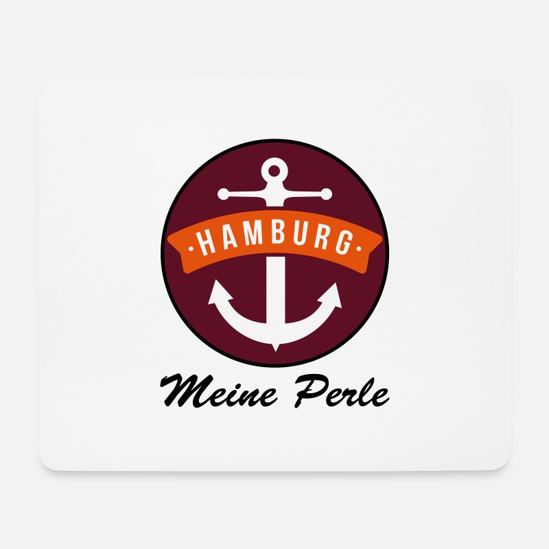 Hamburg meine Perle - Mousepad (Querformat) - Weiß