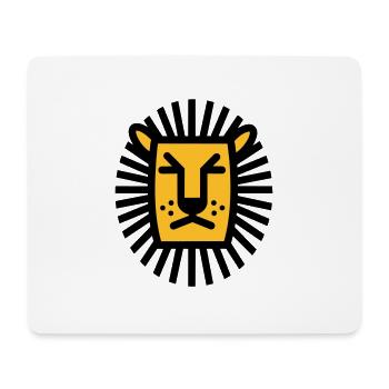 Lion - Löwe - Strichzeichnung - Mousepad (Querformat) - Weiß - Vorne