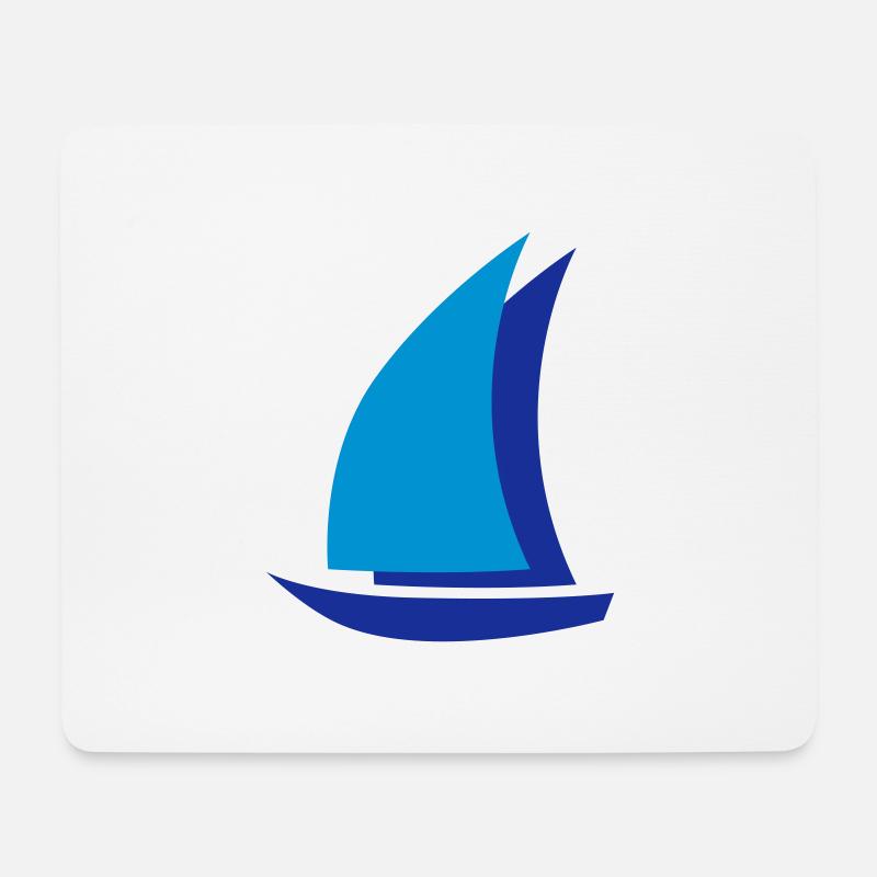 segelboot - Mousepad (Querformat) - Weiß