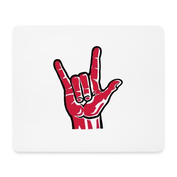 Devil Rock Hand (short) 2c - Mouse Pad (horizontal) - white - Front