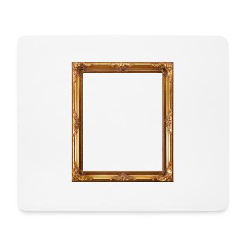 Goldener Bilderrahmen - Mousepad (Querformat) - Weiß - Vorne