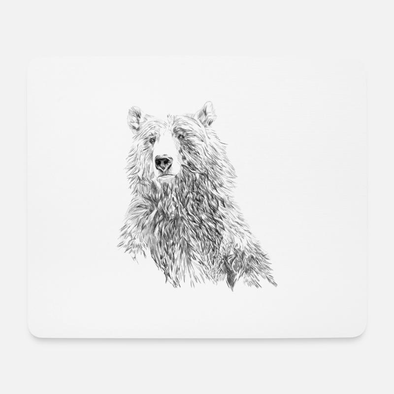 Bear - Mouse Pad (horizontal) - white