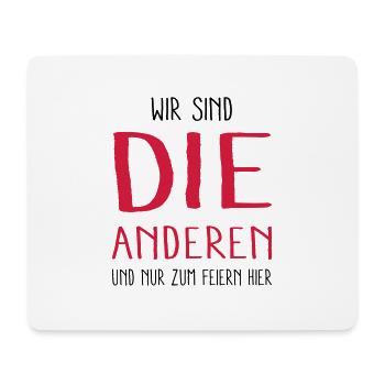 - die anderen - - Mousepad (Querformat) - Weiß - Vorne