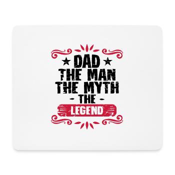 Dad the man miyth legend vatertag - Mousepad (Querformat) - Weiß - Vorne