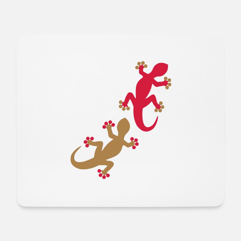 Two geckos 2c - Mouse Pad (horizontal) - white