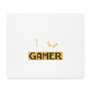 Gamer Shirt · Jeux vidéo · Gambler · Girlfriend - Tapis de souris (format paysage) - blanc - Devant