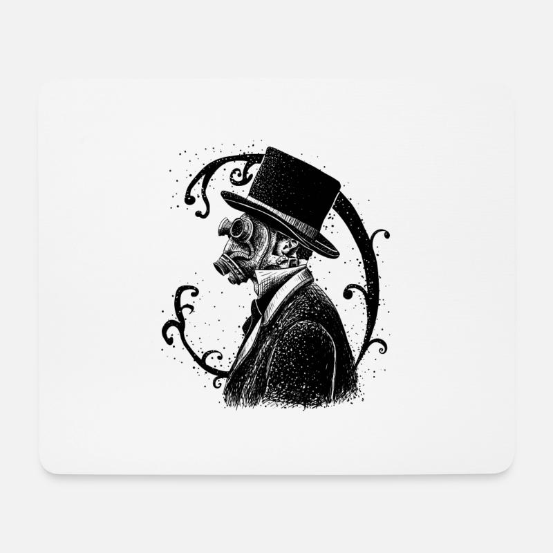 Smog - Mousepad (Querformat) - Weiß