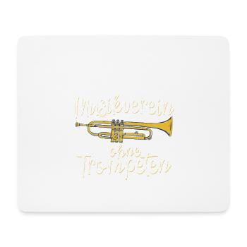 Trompete Shirt · Blasmusik · Musiker · Geschenk - Mousepad (Querformat) - Weiß - Vorne